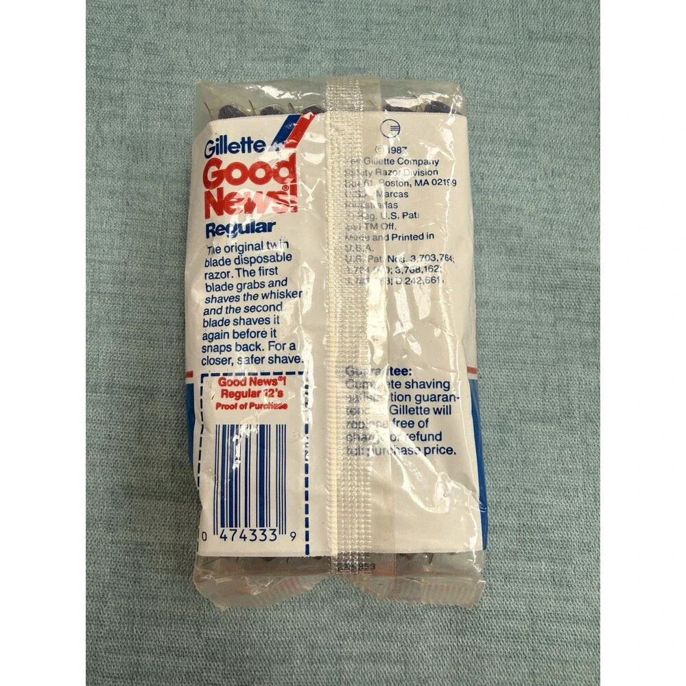 Vintage Gillette Good News Twin Blade 12 Pack Disposable Razors New Sealed 1987